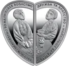 Набір із двох срібних монет “Дружба та братство - найбільше багатство” у футлярі (c) - 2