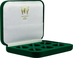 Замшеві футляри для шести срібних монет діаметром 33 мм