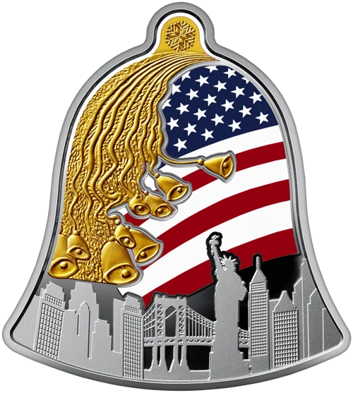 Набір із трьох срібних монет `Щедрик – колядка дзвонів` у футлярі