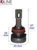Лампы светодиодные QLine DualVision 65W H11 6000K (2шт.) - 2
