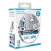 Лампа галогенна Philips H4 WhiteVision +60%, 4300K, 2шт/блістер 12342WHVSM - 1