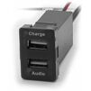 Разъем USB в штатную заглушку Carav 17-104 Toyota/Lexus / 2 порта: аудио + зарядное устройство - 1