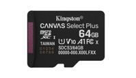 Карта памяти KINGSTON 64GB microSDXC Canvas Select Plus Ge n3 100R A1 Single Pack w/o ADP