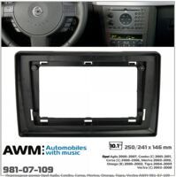 Рамка перехідна AWM 981-07-109 Opel Agila, Combo, Corsa, Meriva, Omega, Tigra, Vectra