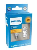 Лампа повторителя поворотов LED Philips W5W (T10) LED Ultinon Pro6000 11961AU60X2 Amber (2шт.)