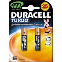 Батарейка LR03 Duracell MN2400 KPD 02*20 TURBO 1,5 V AAA 2 шт