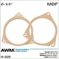 Проставки під динаміки AWM H-329 для автомобілів Toyota, Lexus, Daihatsu, LADA