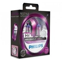 Лампа галогенна Philips H4 ColorVision Purple, 2шт/блістер 12342CVPPS2