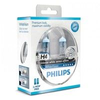 Лампа галогенна Philips H4 WhiteVision +60%, 4300K, 2шт/блістер 12342WHVSM