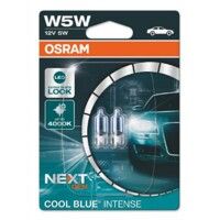 Габарити Osram W5W 12V 5,20W W2.1x9.5d Cool Blue Intense Next Gen +100% 2шт/блістер (2825CBN-02B)