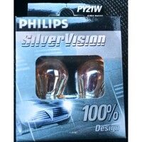 Лампа накаливания Philips PY21W SilverVision, 2шт/картон 12496SVS2