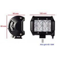 Світлодіодна фара дальнього світла AllLight 4D-18W