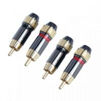 Конектор RCA Kicx RCA 05C (4 шт, 2 червоні + 2 чорні)