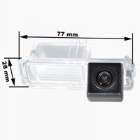 Камера заднего вида Prime-X CA-9538 VW, Seat, Skoda Eos (06-15), Polo V (09-20), Golf VI (08-12), Ibiza (6J) (08-17), Passat B7 (10-14), Passat CC (08-18), Superb II (B6) (08-15)