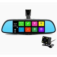 Дзеркало заднього виду з двоканальним реєстратором та монітором Prime-X 107 ANDROID