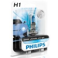 Лампа галогенная Philips H1 Diamond Vision, 5000K, 1шт/блистер 12258DVB1