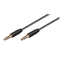 Кабель AUX AWM 110-02 Jack 3.5mm 0.5 м чорний (тато-тато)