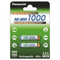 Аккумулятор Panasonic High Capacity AAA 1000 mAh 2BP NI-MH 1000BK-4HGAE/2BE