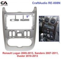 Рамка переходная CraftAudio RE-008N RENAULT Logan 2009-2013, Sandero 2007-2011, Duster 2010-2013 9"
