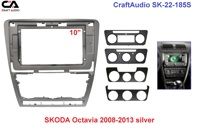 Рамка переходная CraftAudio SK-22-185S SKODA Octavia 2008-2013 silver 10"