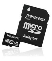 Карта пам'яті Transcend MicroSD 2GB+SD adapter