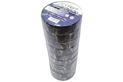 Изолента TIGER ПВХ универсальная черная