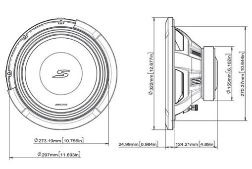 Сабвуфер Alpine S2-W12D2