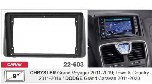 Рамка перехідна Carav 22-603 Chrysler Grand Voyager, Town &amp; Country, Dodge Grand Caravan
