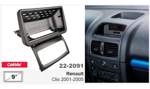 Рамка переходная Carav 22-2091 Renault Clio