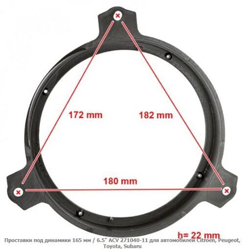 Проставки під динаміки ACV 271040-11 Citroen, Peugeot, Toyota, Subaru