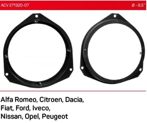 Проставки під динаміки ACV 271230-07 Alfa Romeo, Dacia, Fiat, Nissan, Opel