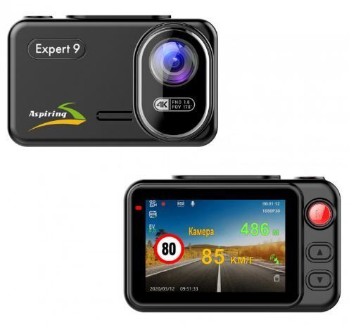 Відеореєстратор Aspiring Expert 9 Speedcam, WI-FI, GPS, 2K, 2 cameras