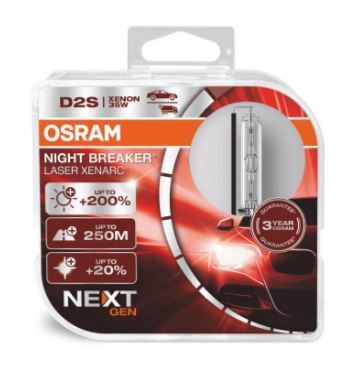 Лампа ксенонова Osram D2S OSRAM 66240XNN-HCB Night Breaker Laser +200% 2 шт