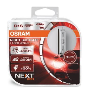 Лампа ксенонова Osram D1S OSRAM 66140XNN-HCB Night Breaker Laser NG +200% (2 шт. у блістері)