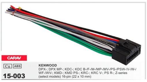 Разъем для магнитолы Kenwood, JVC Carav 15-003