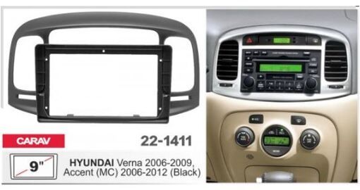 Рамка переходная Carav 22-1411 Hyundai Accent