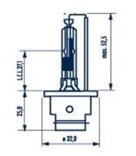 Лампа ксенонова Narva 84006 XENSTART D2R 85V 35W P32d-3