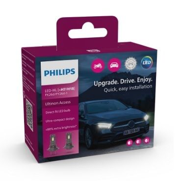 Світлодіодні лампи PHILIPS 11972U2500CX H7/H18 Ultinon Access +80% 12V