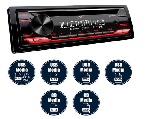 CD/MP3-ресивер JVC KD-T822BT