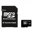Карта пам'яті Silicon Power microSD 4 GB + adapter
