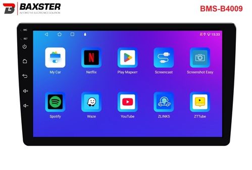 Мультимедийный центр Baxster BMS-B4009 Android 13 QLED 4+32Gb 9&quot;