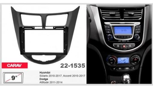 Рамка переходная Carav 22-1535 Dodge, Hyundai