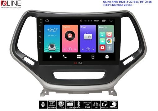 Штатна магнітола QLine 1021-J-22-811 10&quot; 2/16 JEEP Cherokee 2014+