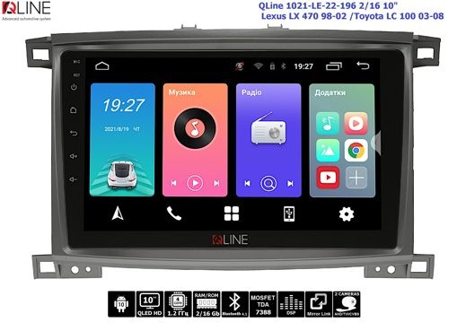 Штатная магнитола QLine 1021-LE-22-196 2/16 Lexus LX 470 98-02 /Toyota LC 100 03-08