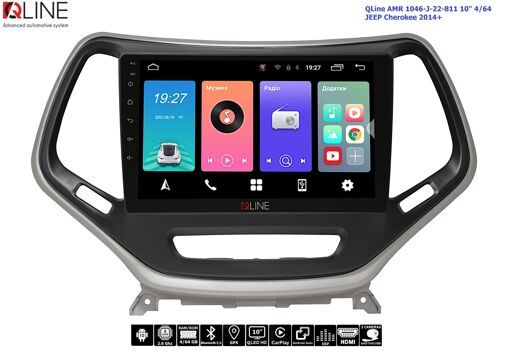 Штатна магнітола QLine 1046-J-22-811 10&quot; 4/64 JEEP Cherokee 2014+