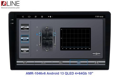 Мультимедийный центр Qline AMR-1046v6 Android 13 QLED 4+64Gb 10&quot;