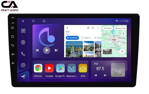 Мультимедіа CraftAudio CraftAudо QMS-108128 Android13 QLED 8+128Gb 10&quot;