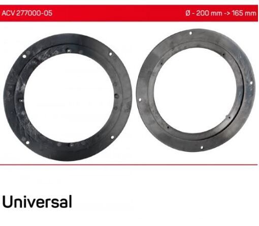 Проставки під динаміки ACV 277000-05 універсальні для переходу з 200 мм на 165 мм.