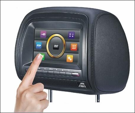 Підголівники з монітором та DVD-програвачем Klyde KL 4700 touch screen (чорний) комплект 2шт.