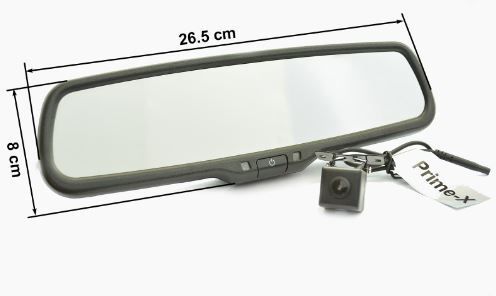 Зеркало-регистратор Prime-X 055D 2K с камерой заднего вида AHD.